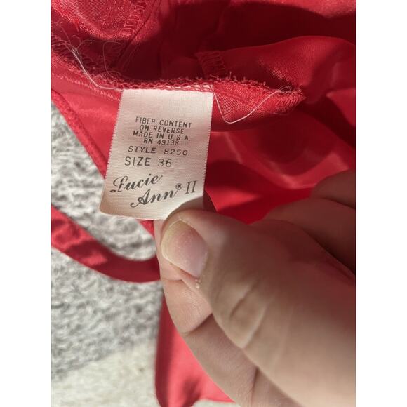 Vintage Lucie Ann II Red Satin Cami Intimate Top Size 36 VTG - Picture 8 of 9